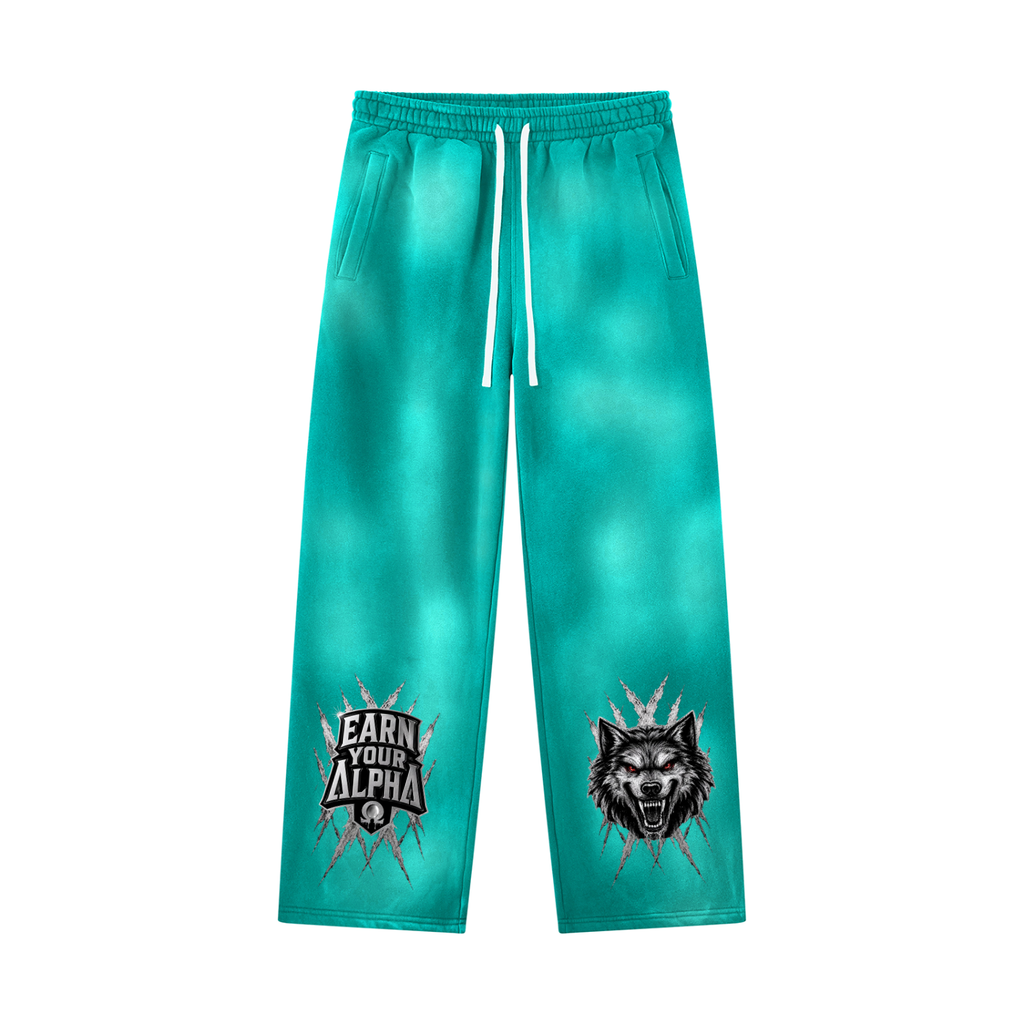 Unisex Sunfade Wide Leg Fleece Sweatpants