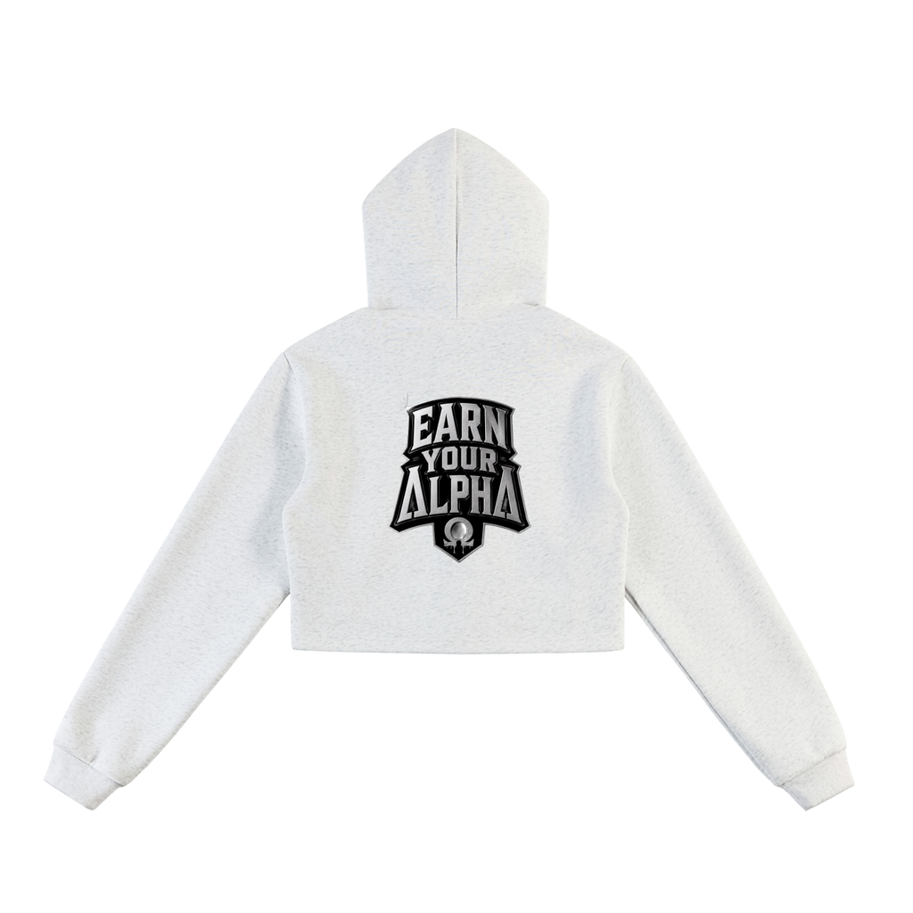 Essential Cropped Zip-Up Hoodie