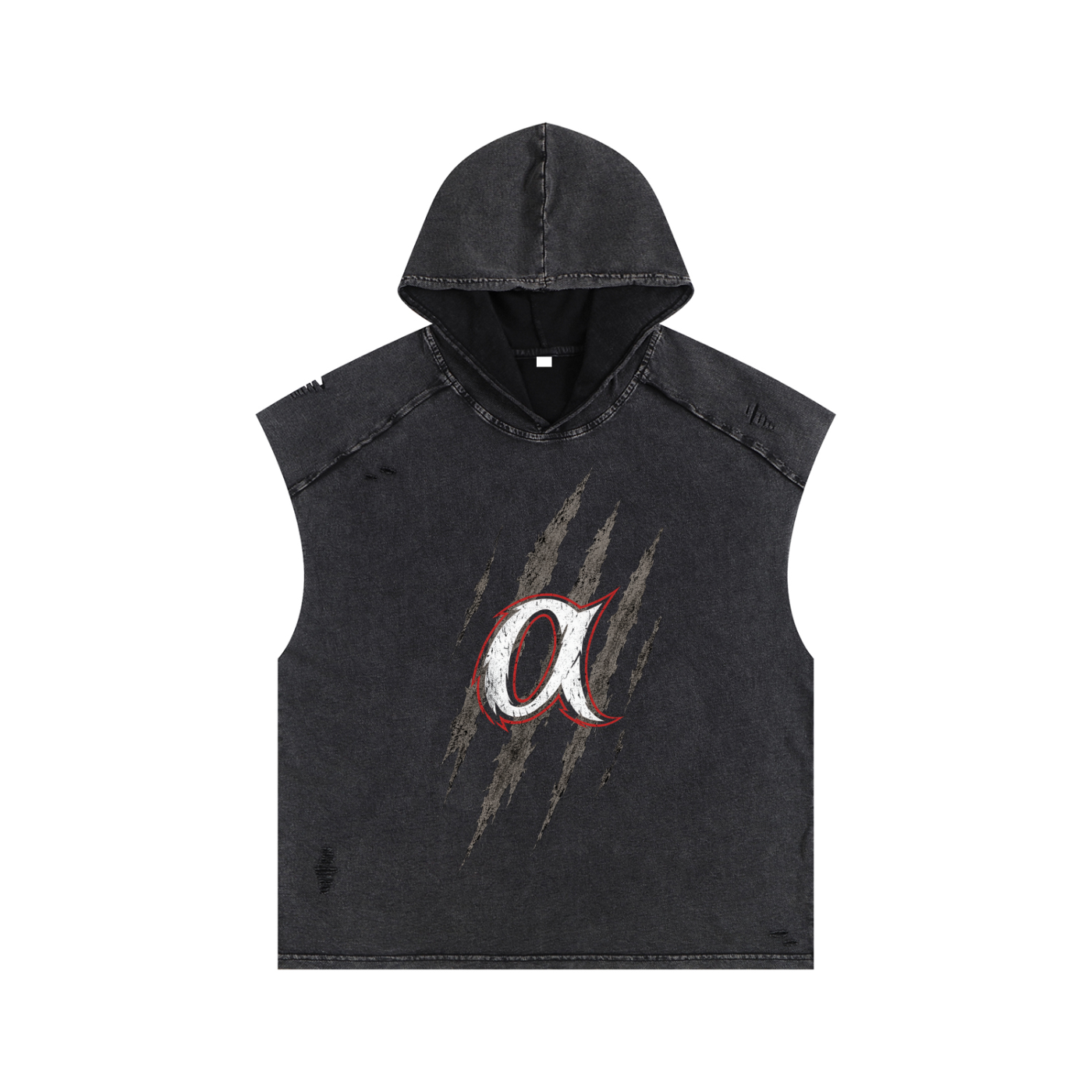 Snow Washed Boxy Hooded Tank Top