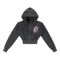 Vintage Washed Cropped Alpha Fleece Hoodie