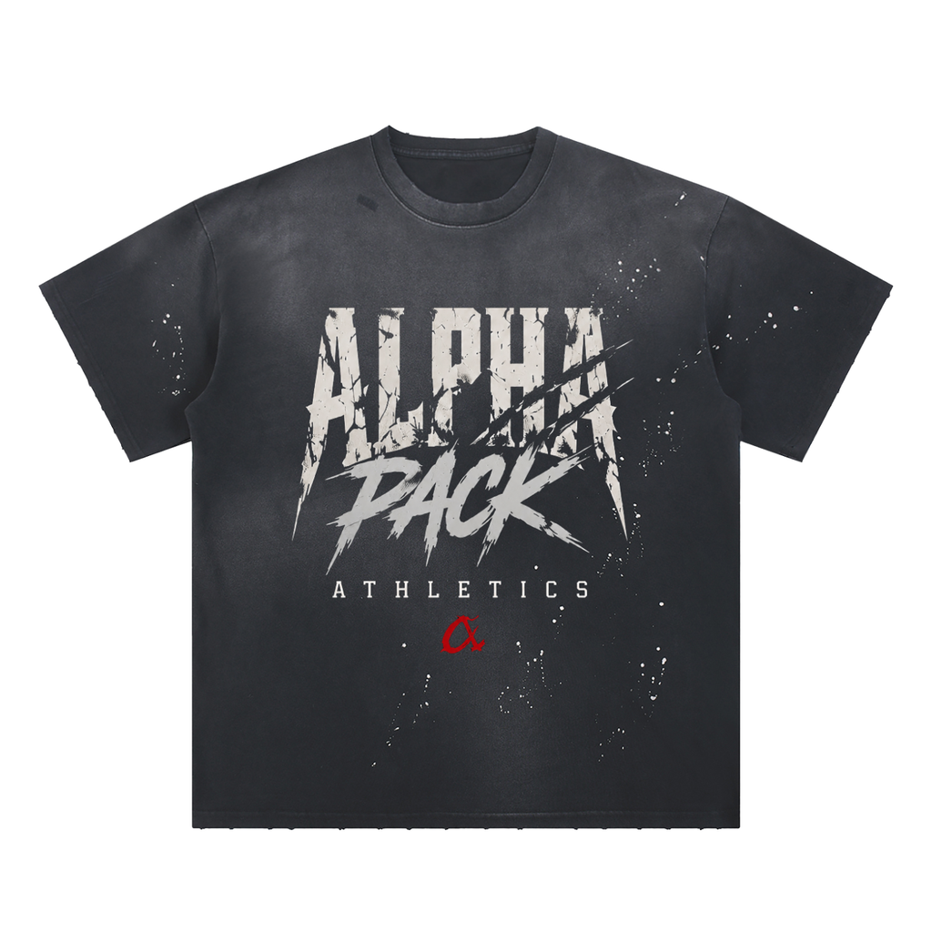 Hand-Frayed Sunfade Paint Splatter T-Shirt