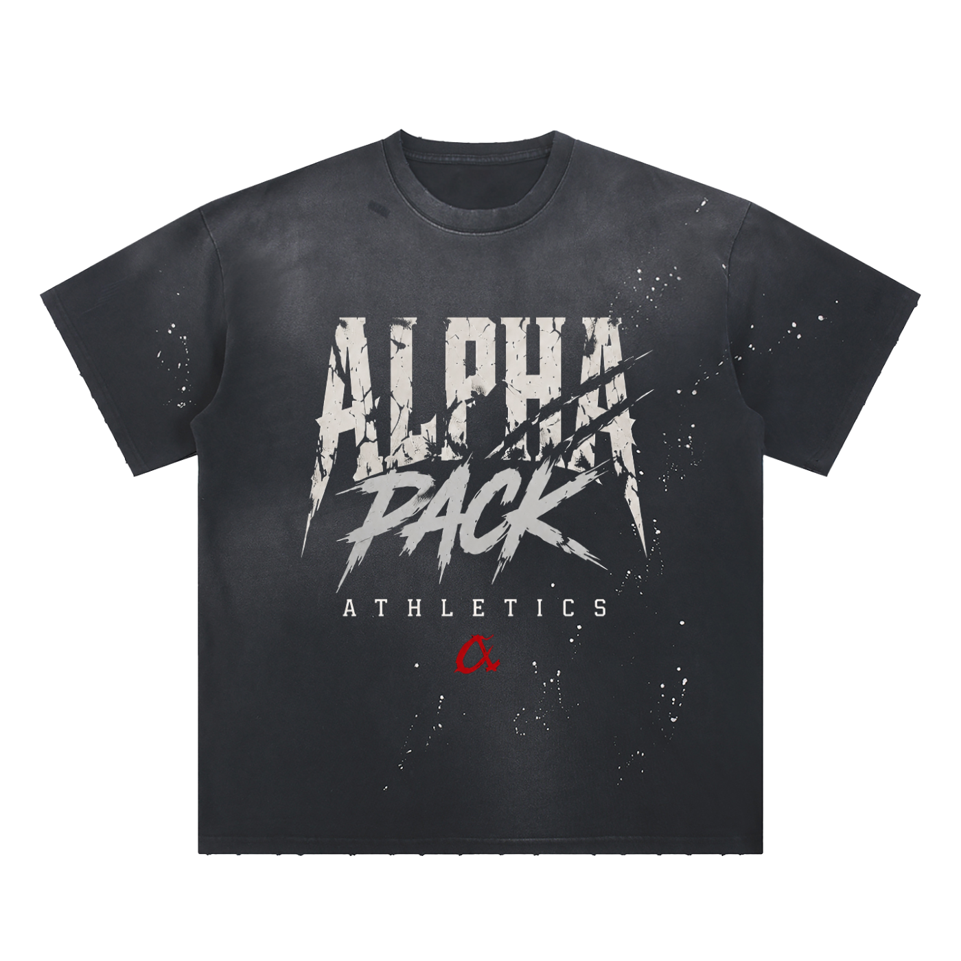 Hand-Frayed Sunfade Paint Splatter T-Shirt