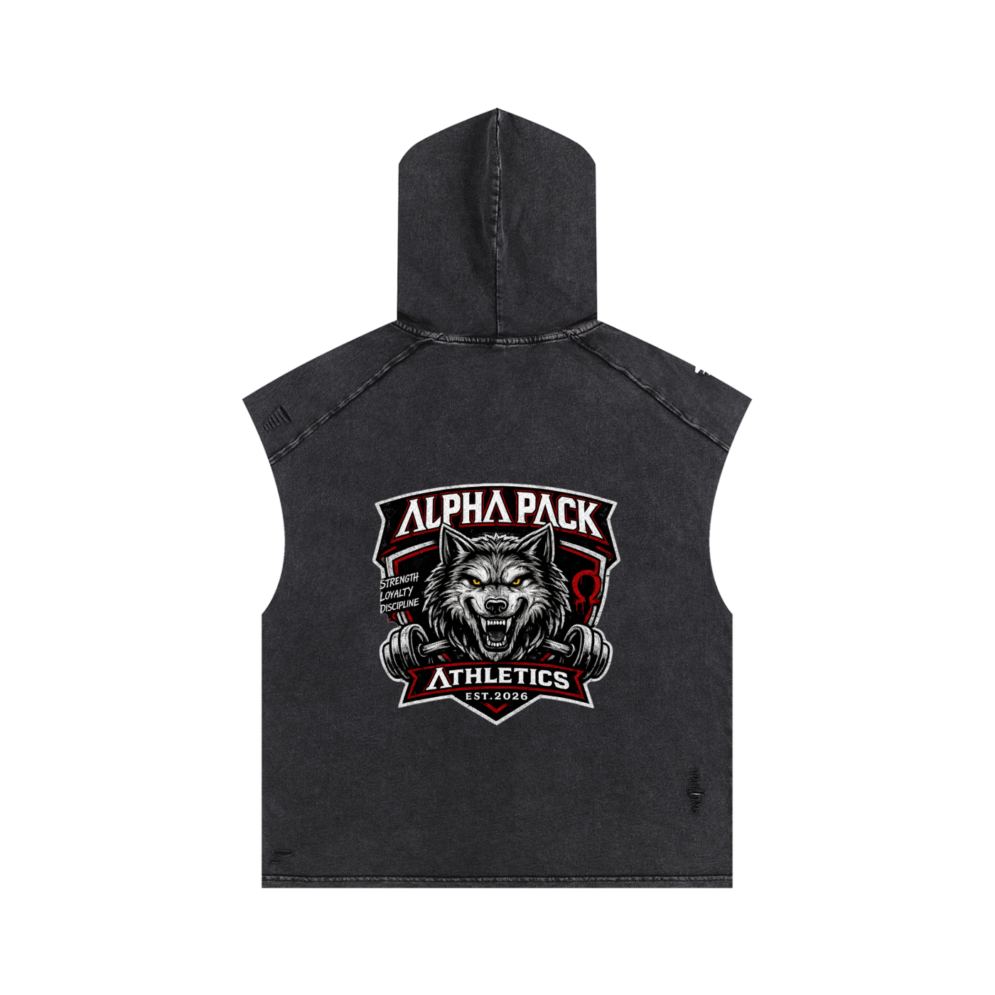 Snow Washed Boxy Hooded Tank Top