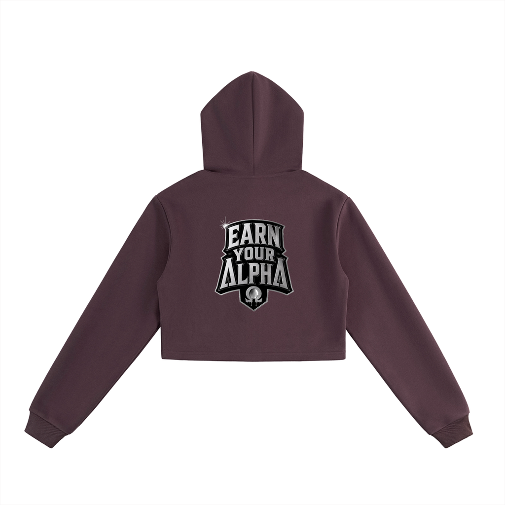 Essential Cropped Zip-Up Hoodie