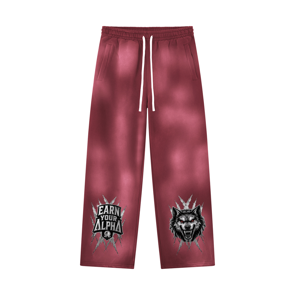 Unisex Sunfade Wide Leg Fleece Sweatpants