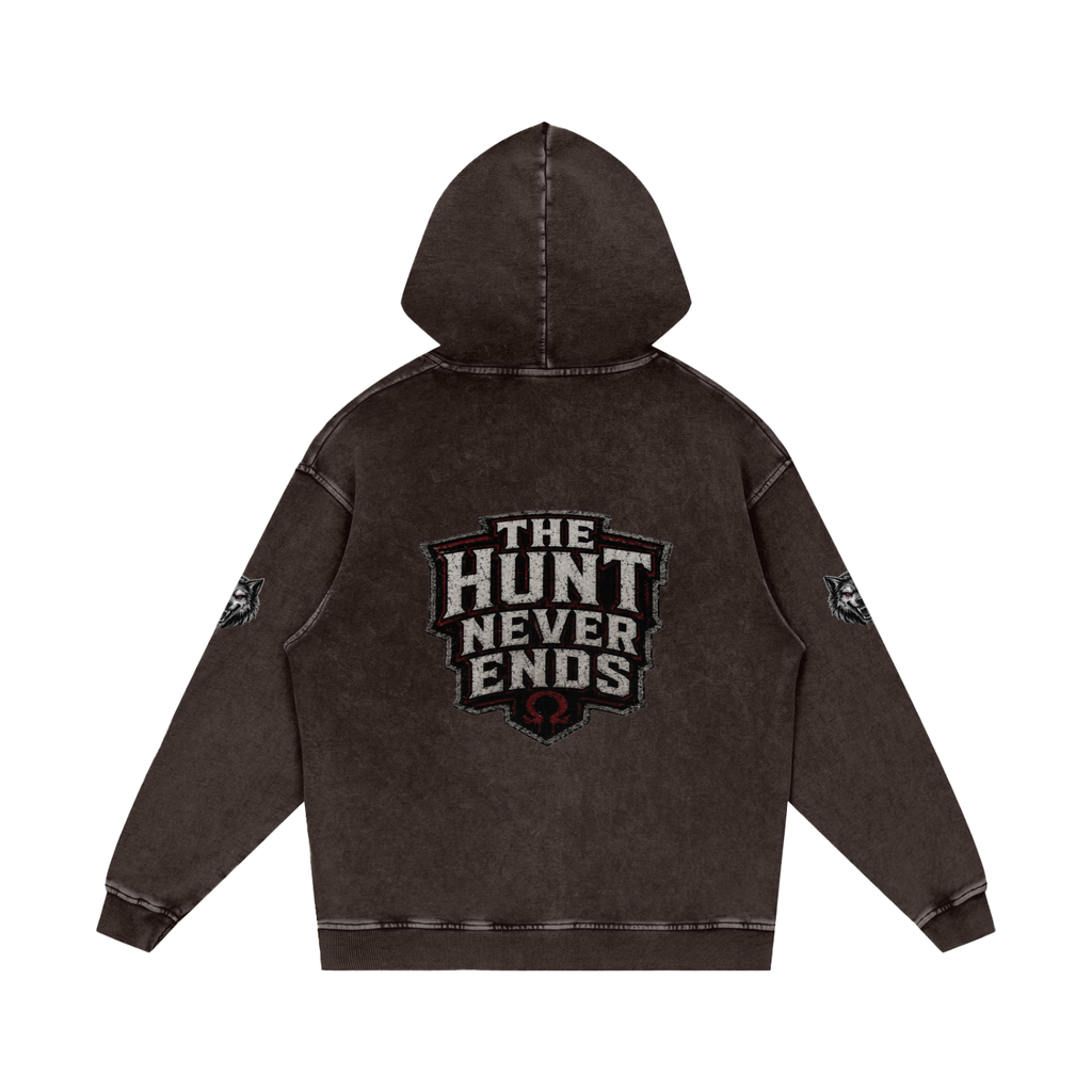 Snow Washed Loose Cotton Hoodie