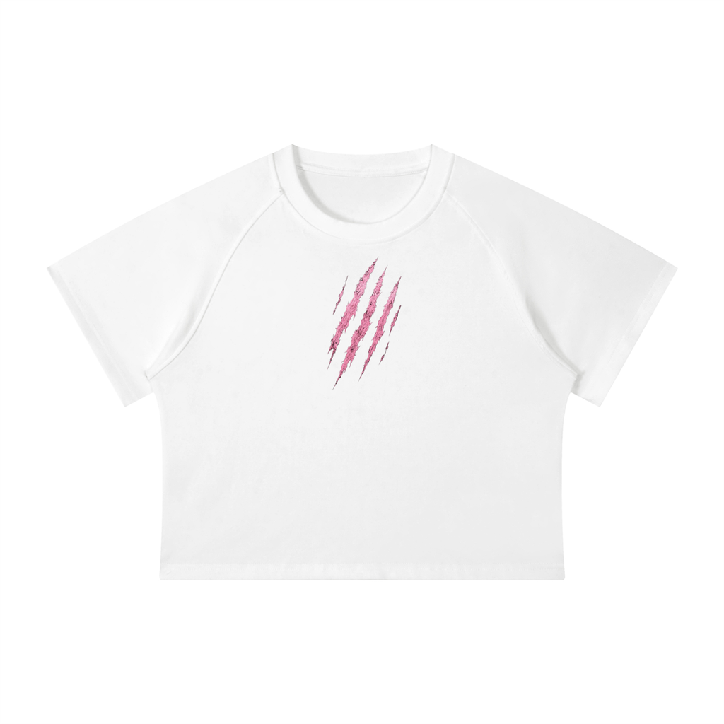 Women's Mineral Wash Raglan Crop T-Shirt
