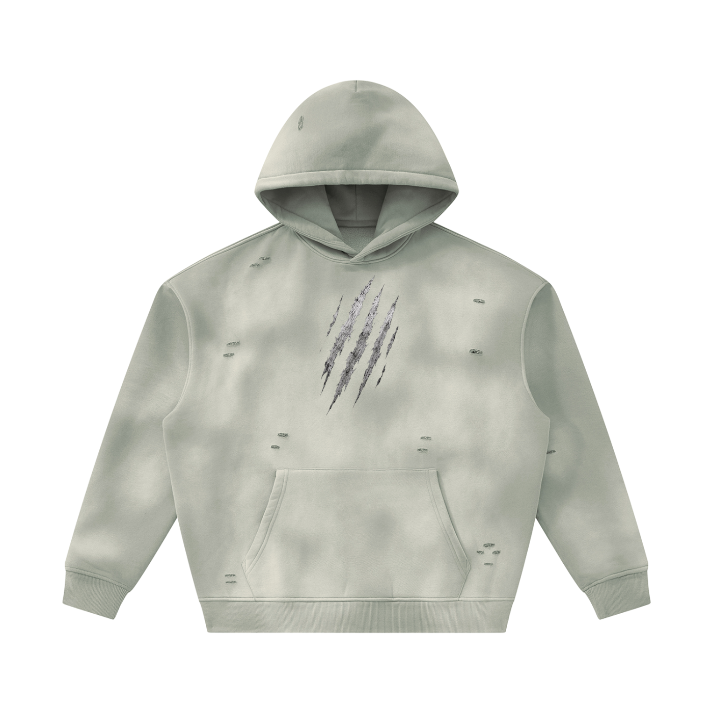 Unisex Sunfade Frayed Fleece Hoodie