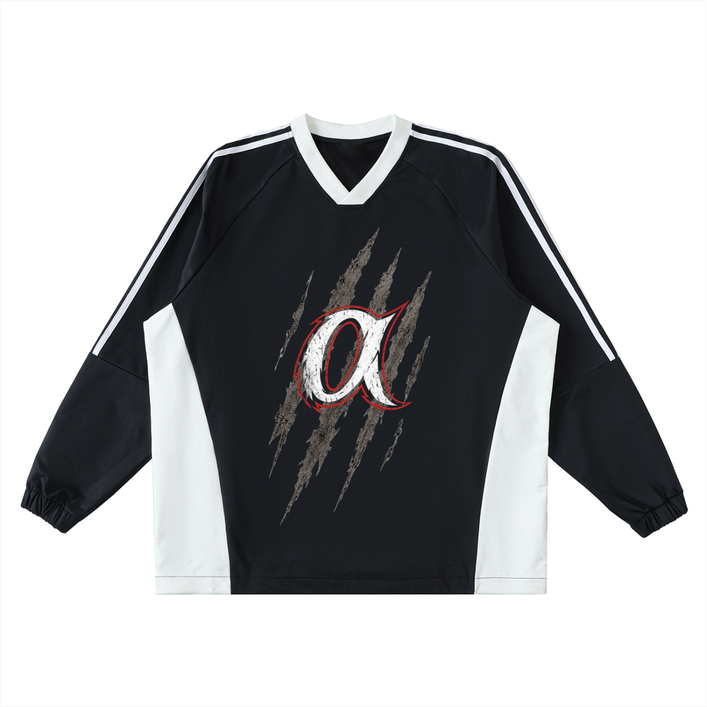 Color-Block V-Neck Long-Sleeve Alpha Sport