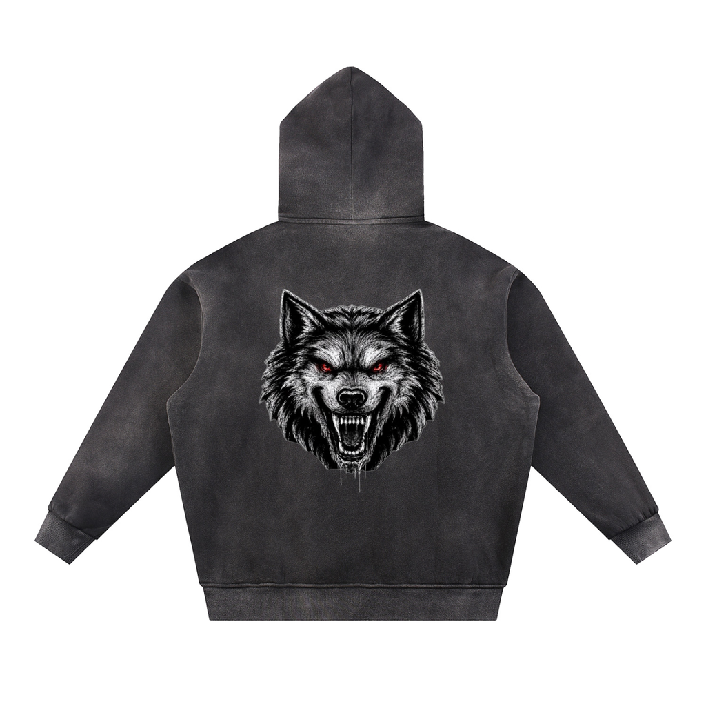 Sun Fade Contrast Tape Fleece Hoodie