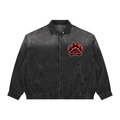 Unisex Vintage Wash Full-Zip Denim Jacket