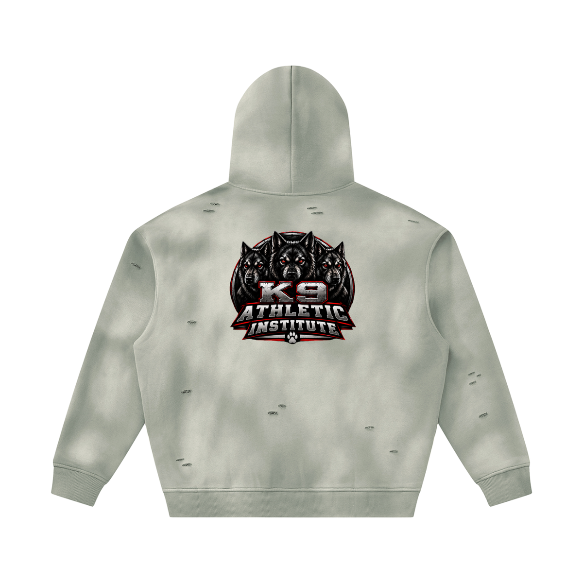 Unisex Sunfade Frayed Fleece Hoodie