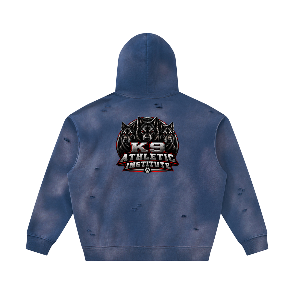 Unisex Sunfade Frayed Fleece Hoodie