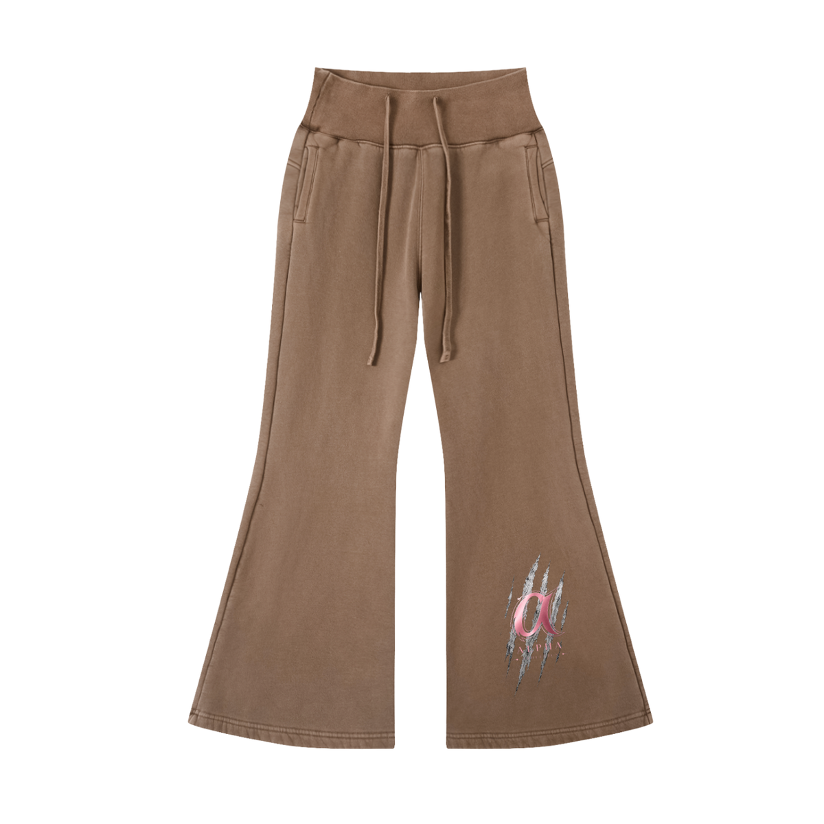 Vintage Washed Flared Fleece Pants