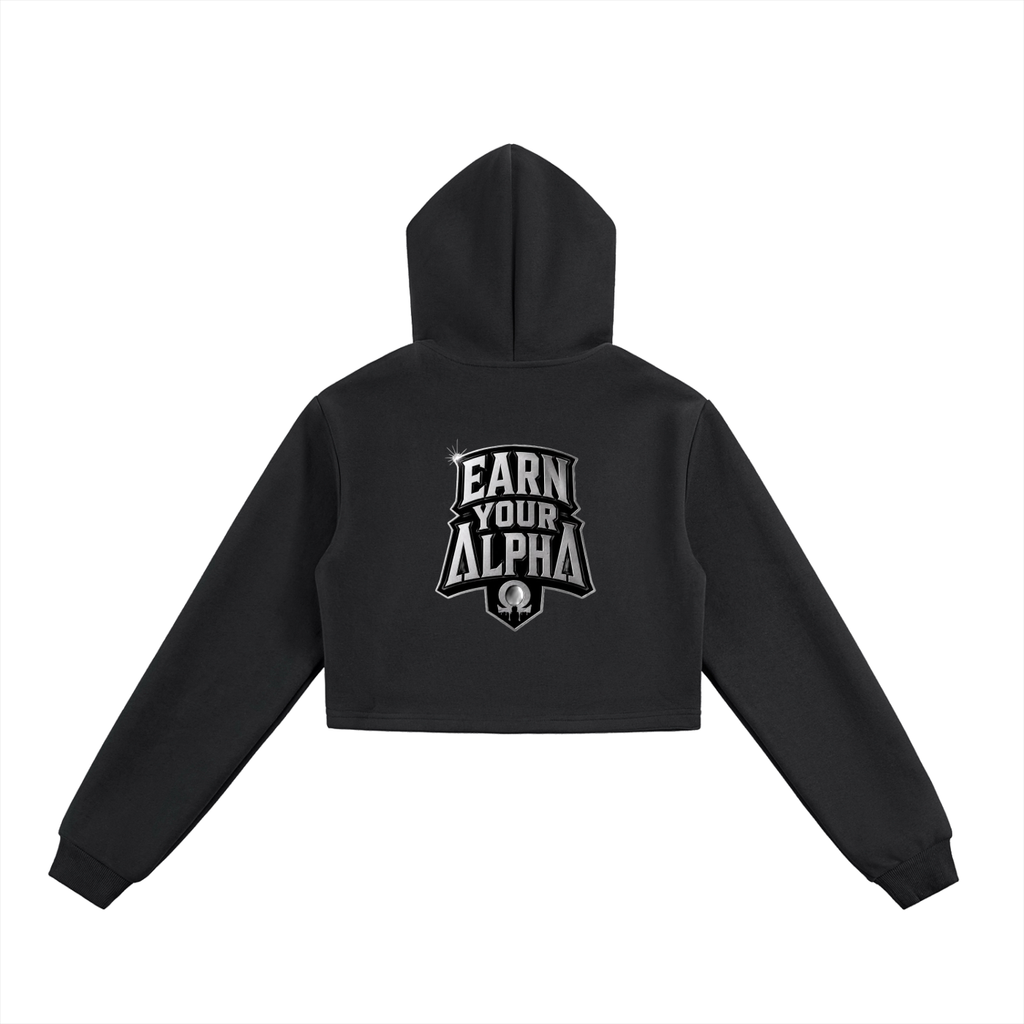 Essential Cropped Zip-Up Hoodie