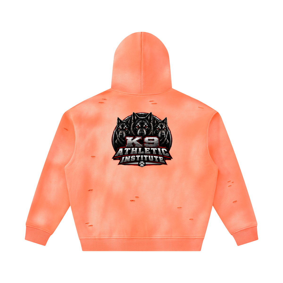 Unisex Sunfade Frayed Fleece Hoodie