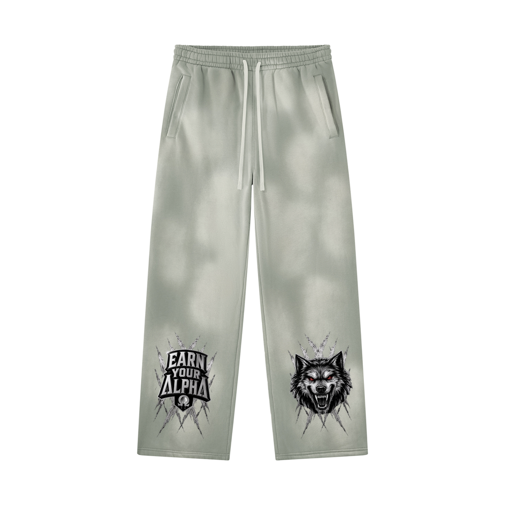 Unisex Sunfade Wide Leg Fleece Sweatpants