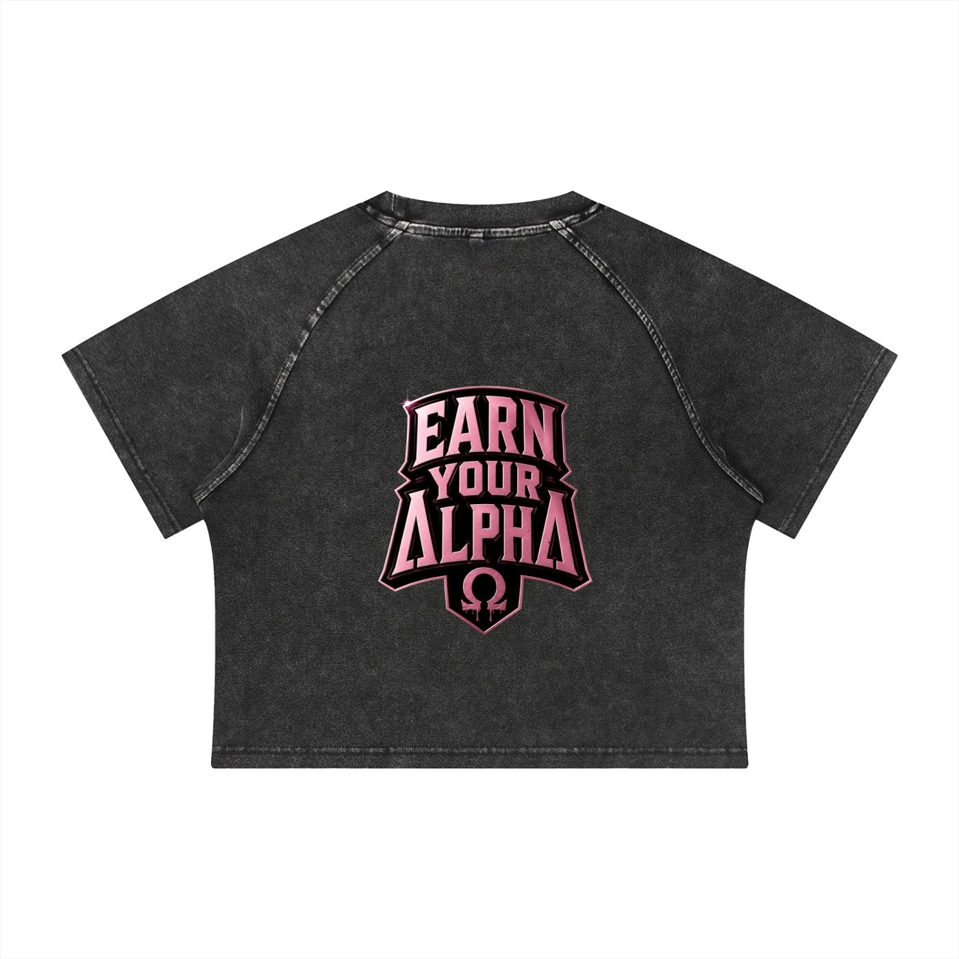 Women's Mineral Wash Raglan Crop T-Shirt