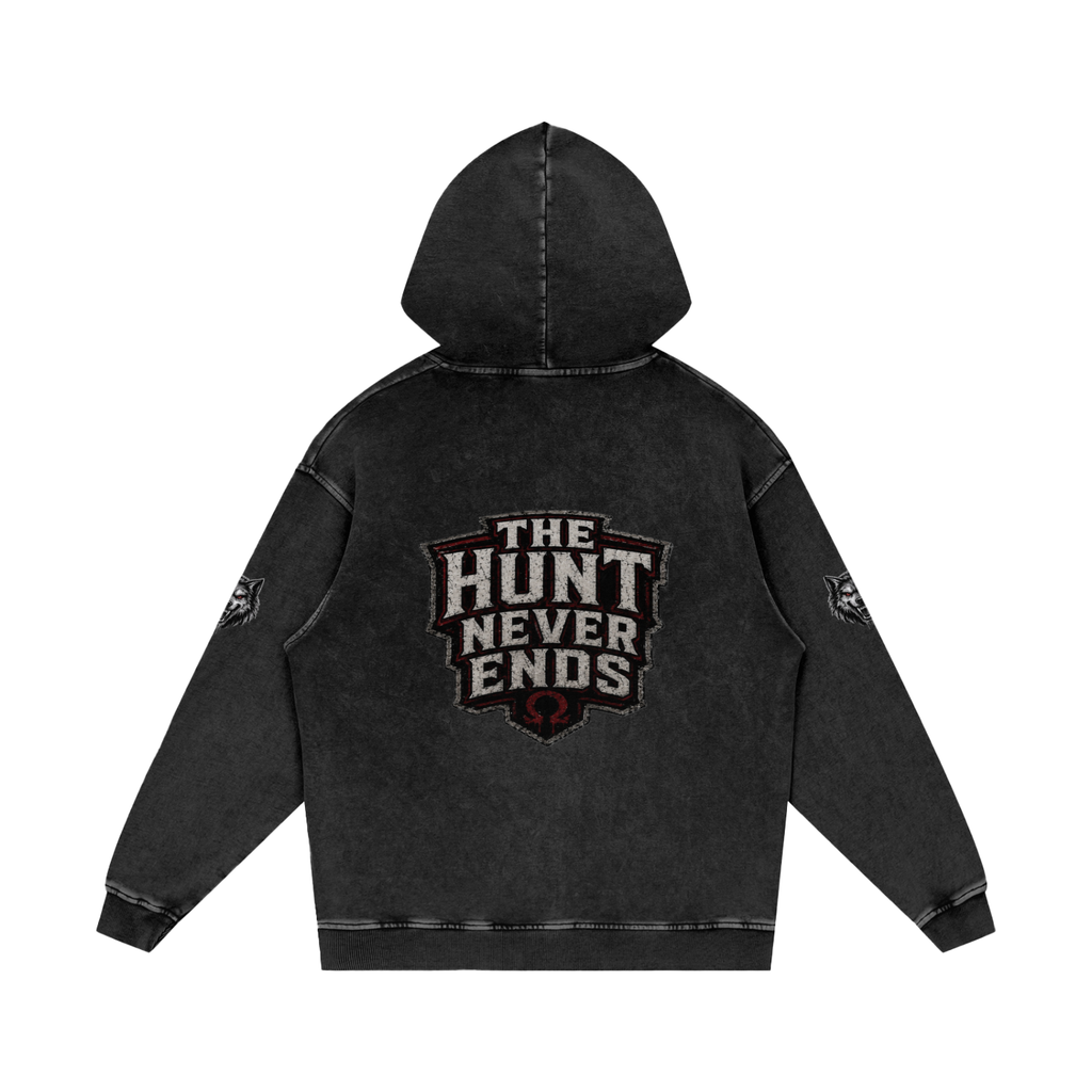 Snow Washed Loose Cotton Hoodie