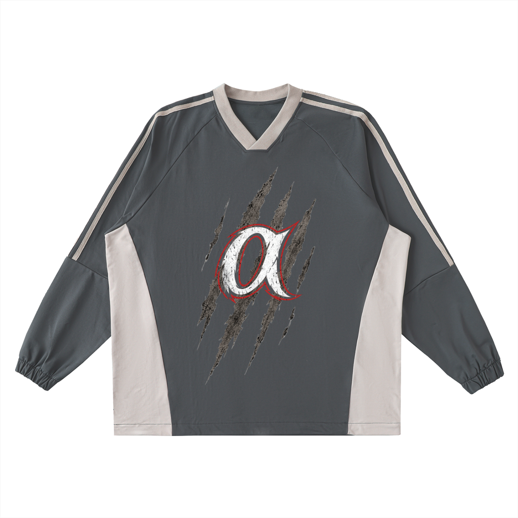 Color-Block V-Neck Long-Sleeve Alpha Sport