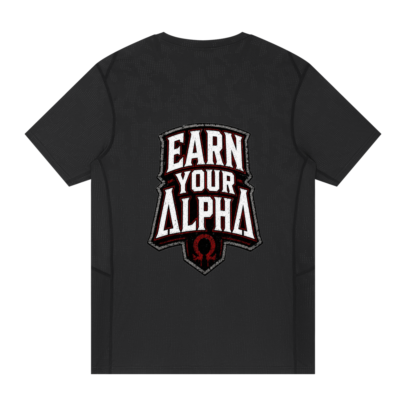Men's Jacquard Slim Mesh Alpha T-Shirt