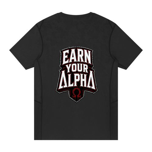 Men's Jacquard Slim Mesh Alpha T-Shirt