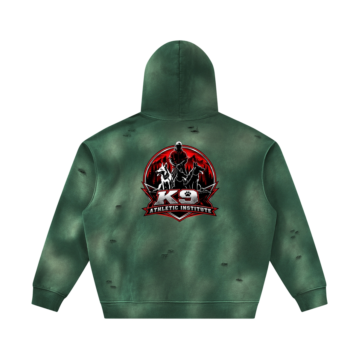 Unisex Sunfade Frayed Fleece Hoodie