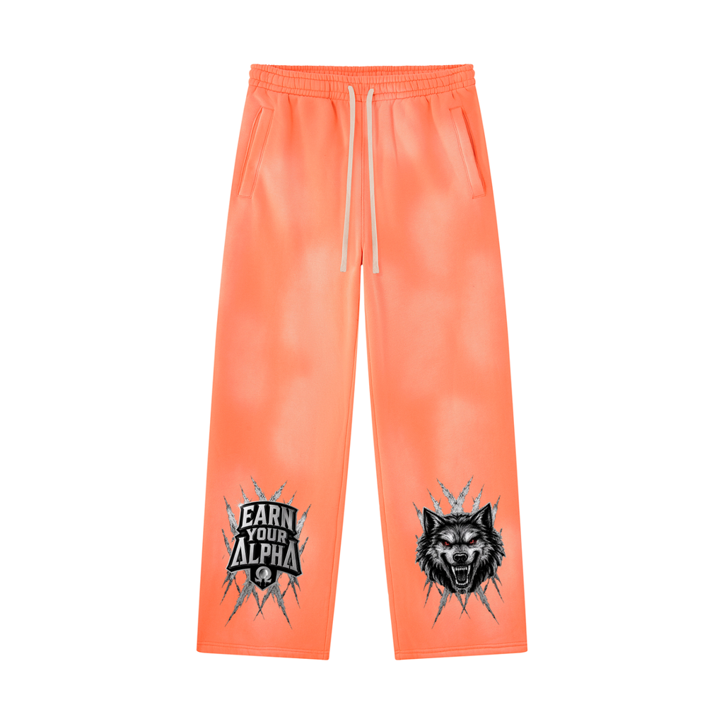 Unisex Sunfade Wide Leg Fleece Sweatpants